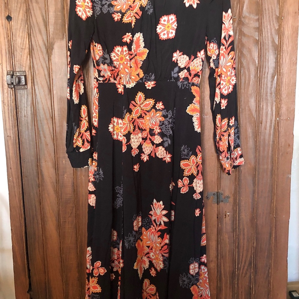 Free People Patterned, Button Down, Maxi Dress